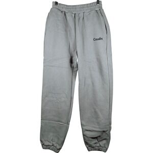 Comfrt Gray Jogger Sweatpants‎ Elastic Waist Cuffed Ankle Lounge S Unisex NWOT